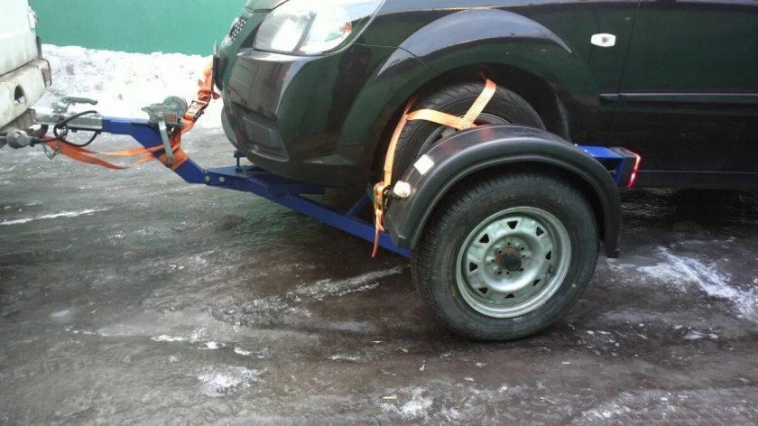 Буксировка ТС методом частичной погрузки