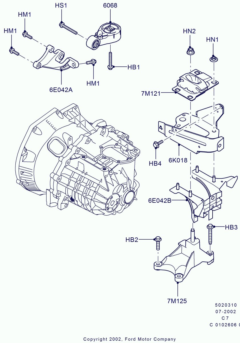 Болты крепления коробки Форд фокус 2