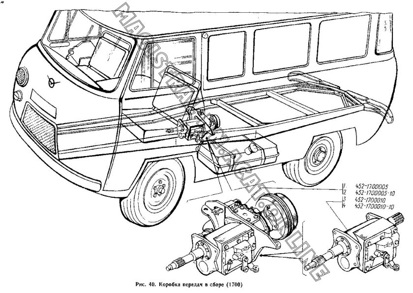 Трансмиссия УАЗ 452