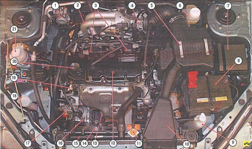 Лансер 9 моторный отсек снизу