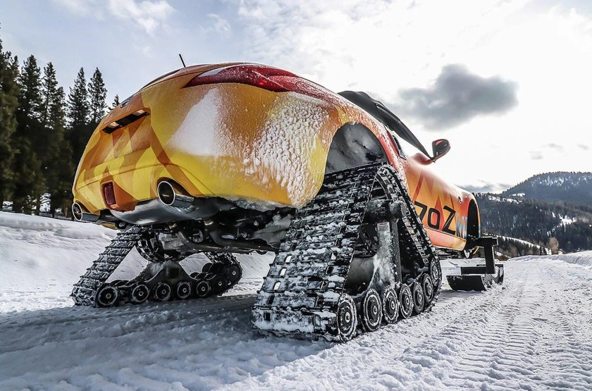 Буран на 4 колёсах гусеницах