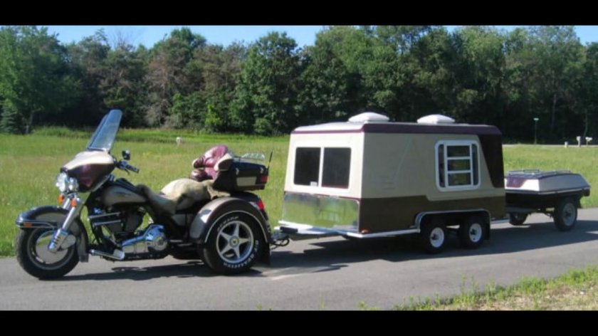 Харлей Дэвидсон трицикл с прицепом