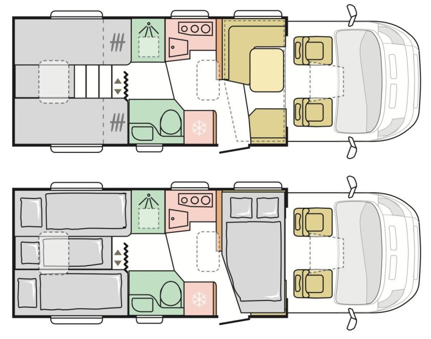 Планировка кемпера Adria проект