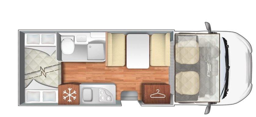 Автодом Ford Transit планировка