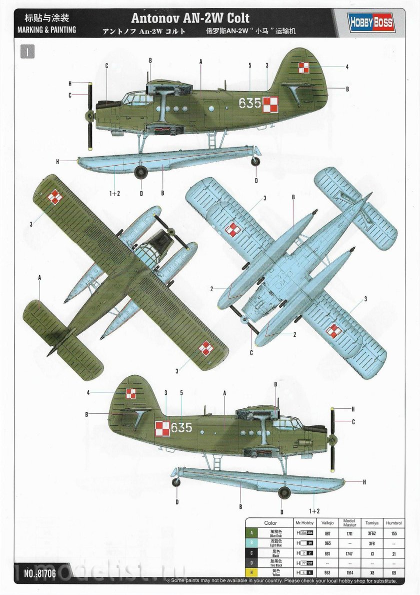 81706 HOBBYBOSS 1/48 самолет Antonov an-2w Colt