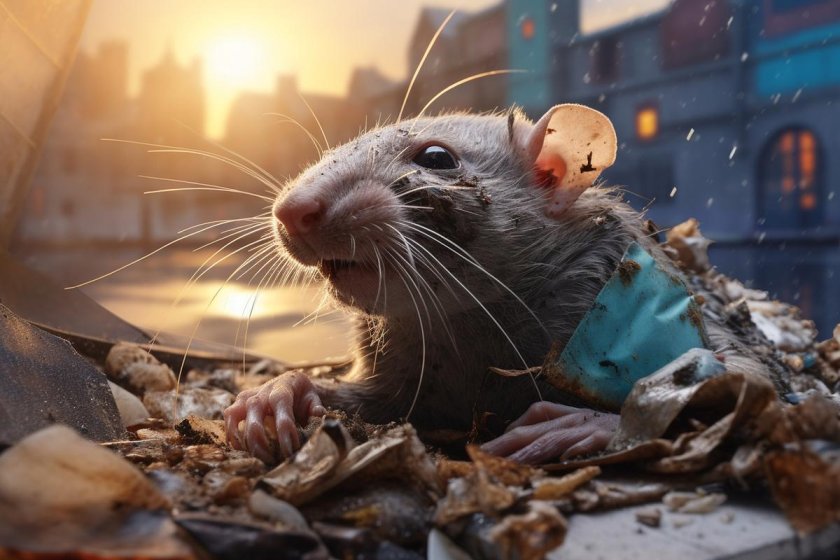 Живые крысы на улице много