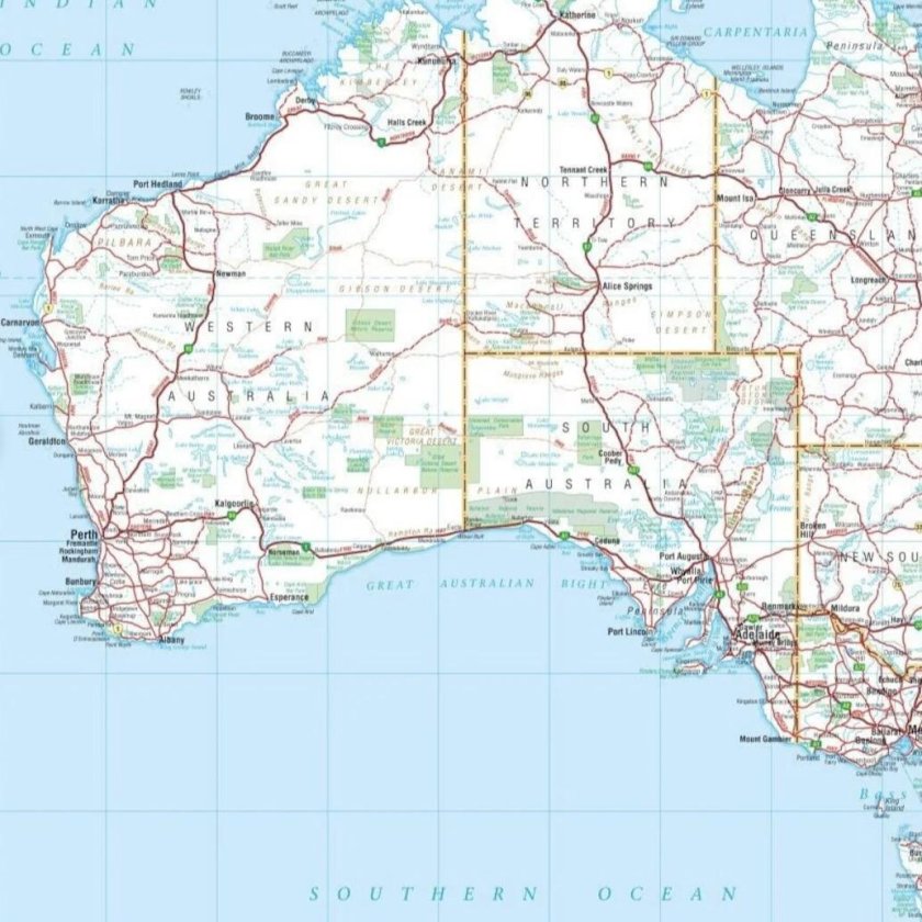 Карта дорог Австралии