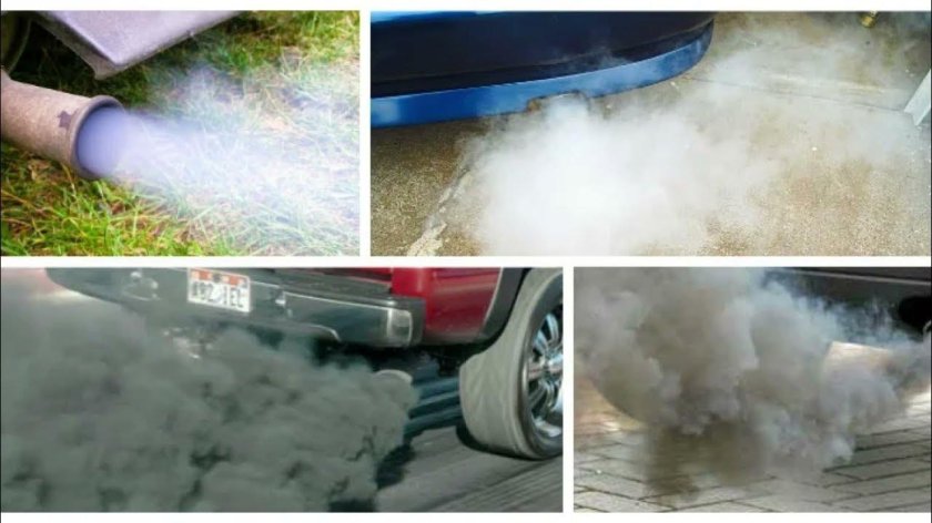 Сизый дым из выхлопной трубы