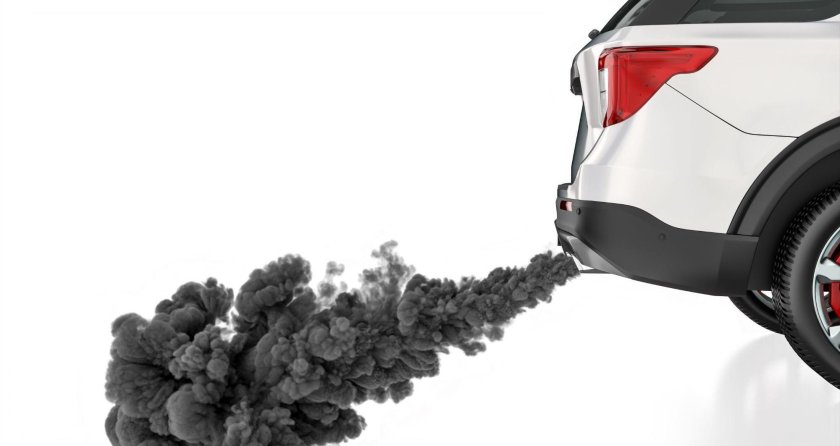 Exhaust fumes from cars