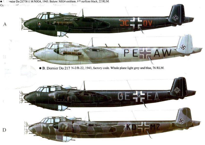 Немецкий самолет Дорнье 217