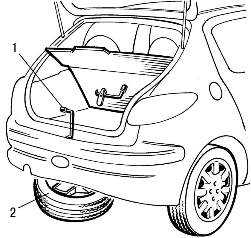 Peugeot 206 запасное колесо