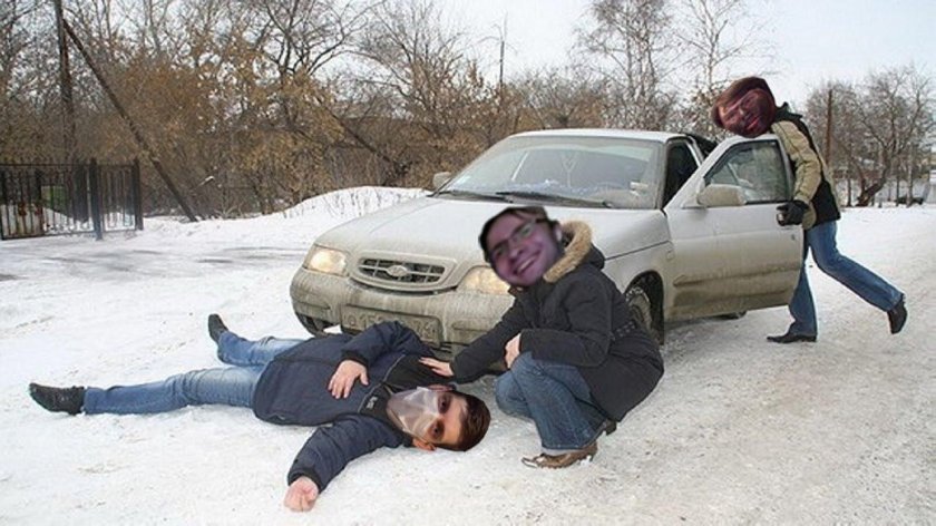 Автоподстава на дороге