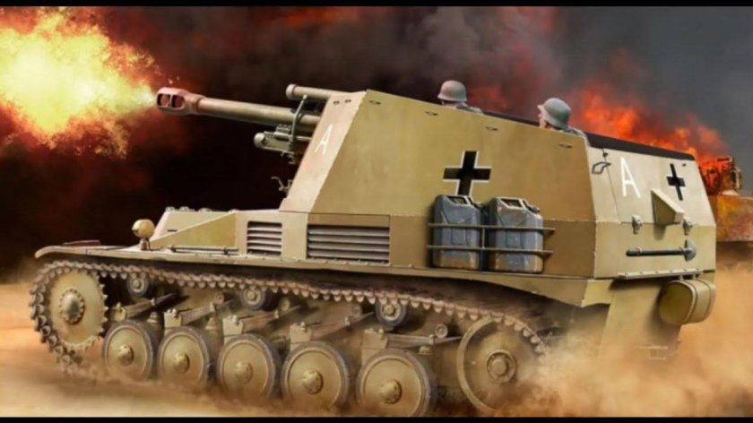Немецкая 105-мм самоходная гаубица Веспе