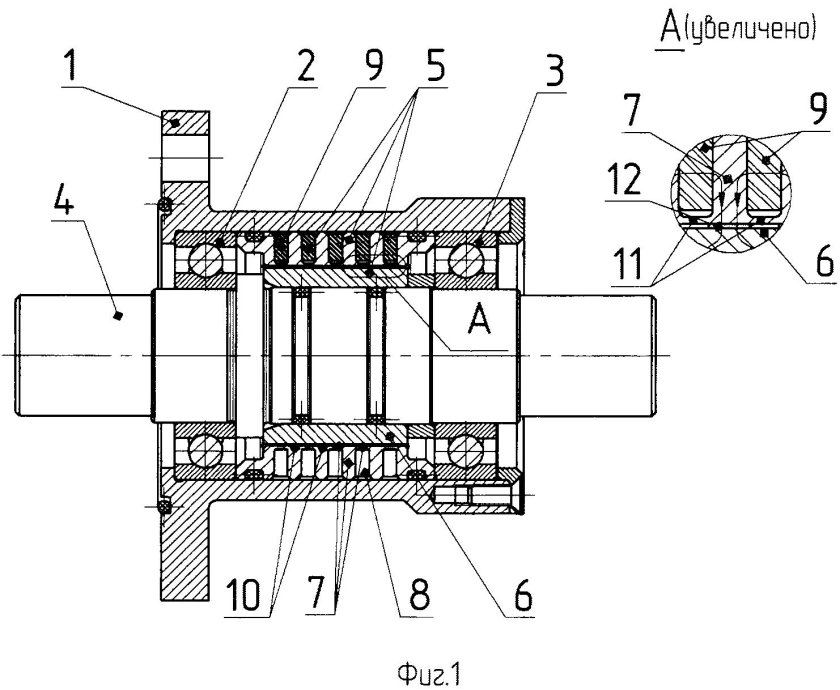 Вакуумный ввод вращения с эластомерным уплотнением