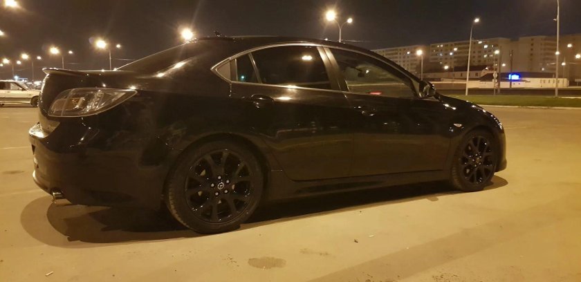 Мазда 6 GH черная диски r17