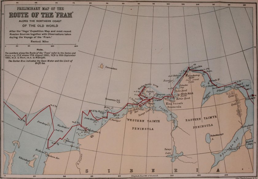 Маршрут экспедиции Нансена 1893-1896