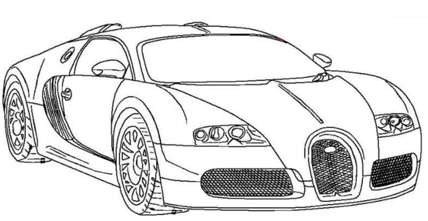 Бугатти ЧИРОН рисунок