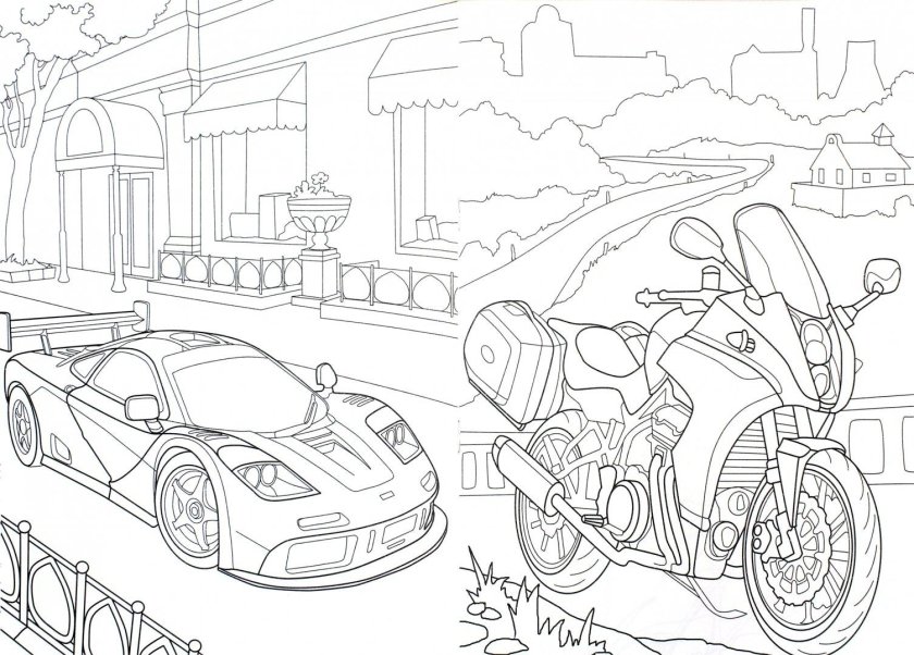 Раскраска. Гонки
