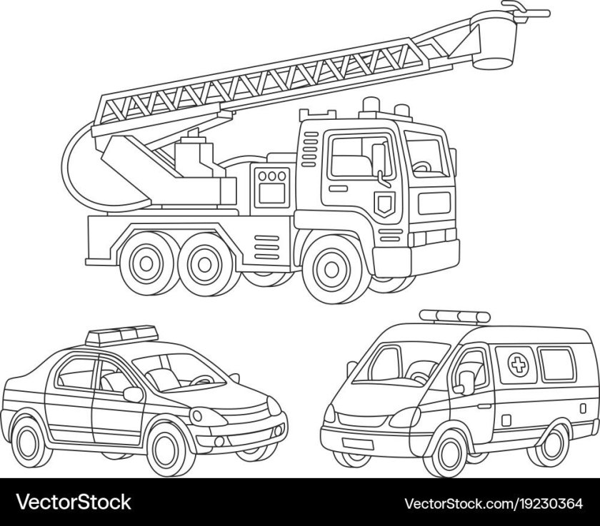 Раскраска пожарная машина