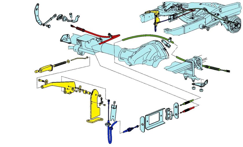 Привод ручного тормоза УАЗ Патриот