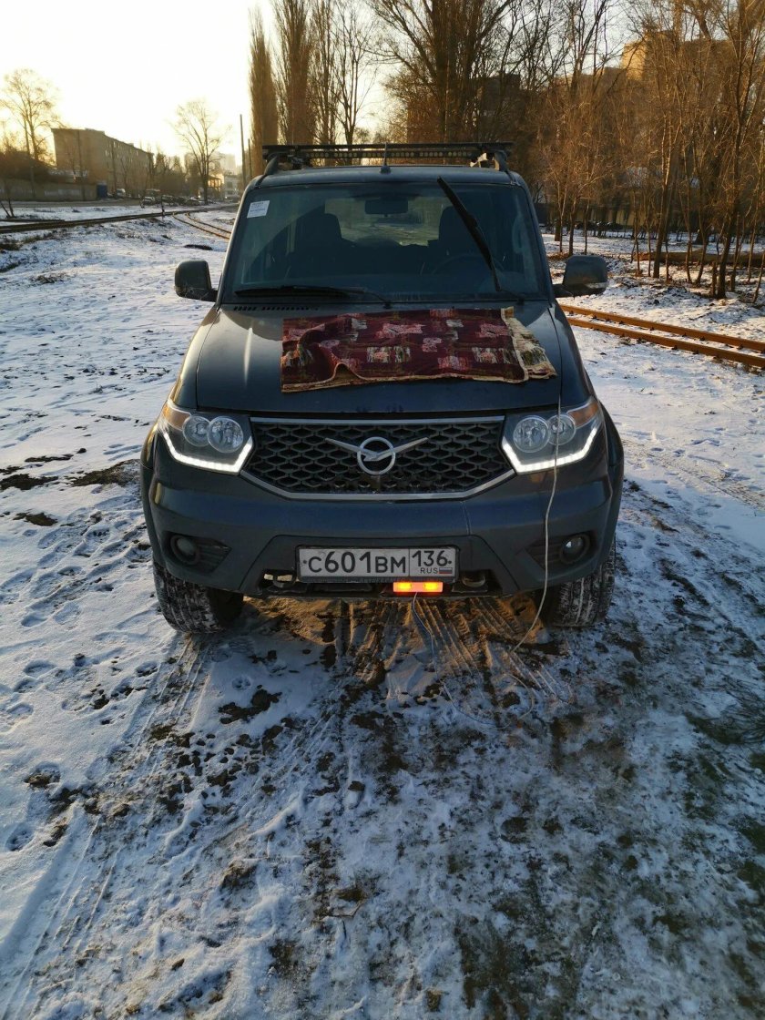 Диодные противотуманные фары на УАЗ Патриот