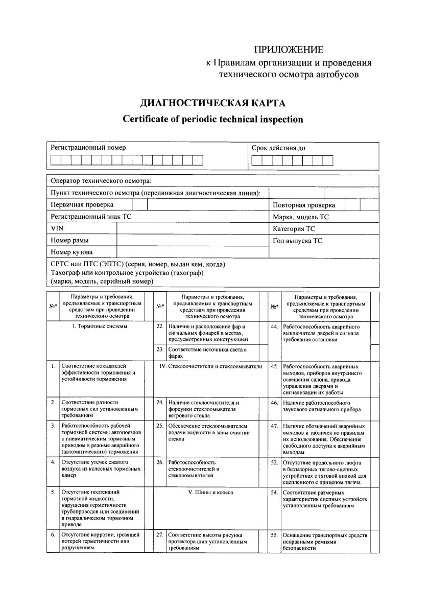 Периодичность техосмотра для автобусов в 2022