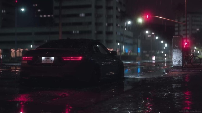 BMW m4 Night Rain