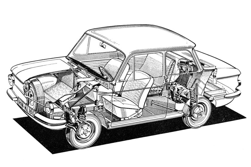 ЗАЗ-968м "Запорожец" чертеж