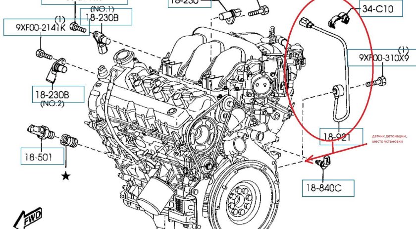 Датчик давления масла Мазда СХ 7 2.3 турбо