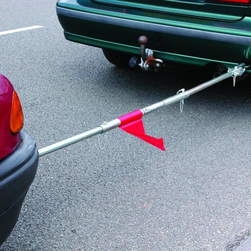 Отбуксировать с жесткой сцепкой