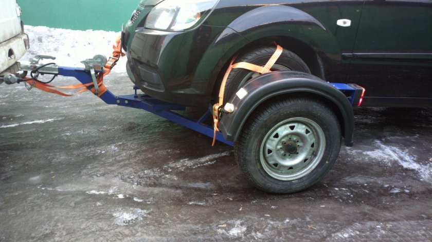 Буксировка ТС методом частичной погрузки