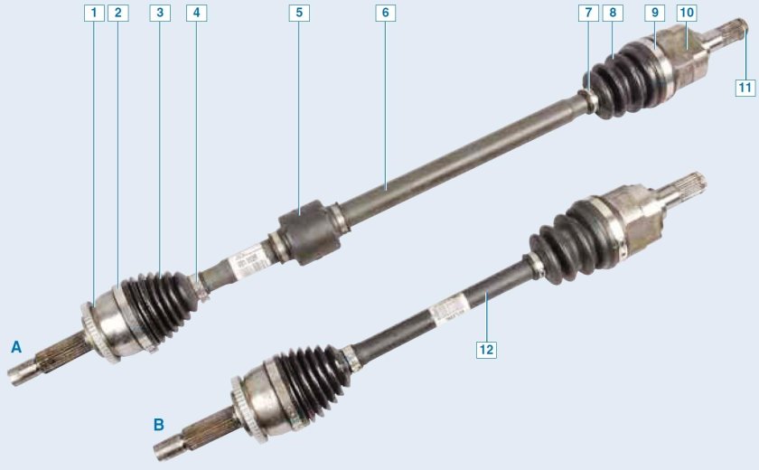 Привод передний левый Kia Rio 3