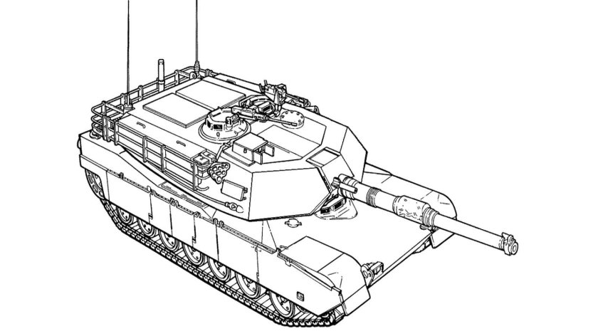 Танк Абрамс раскраска