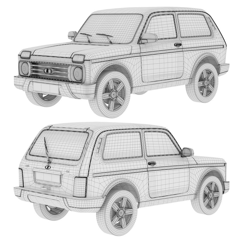 Нива 2121 нарисоватьлщегко