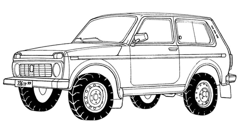 Раскраска ВАЗ 2121 Нива
