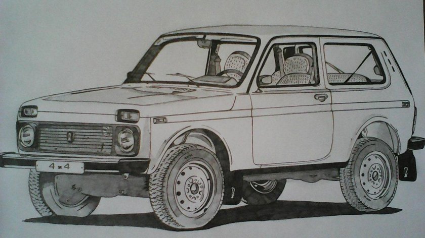 Раскраска ВАЗ 2121 Нива