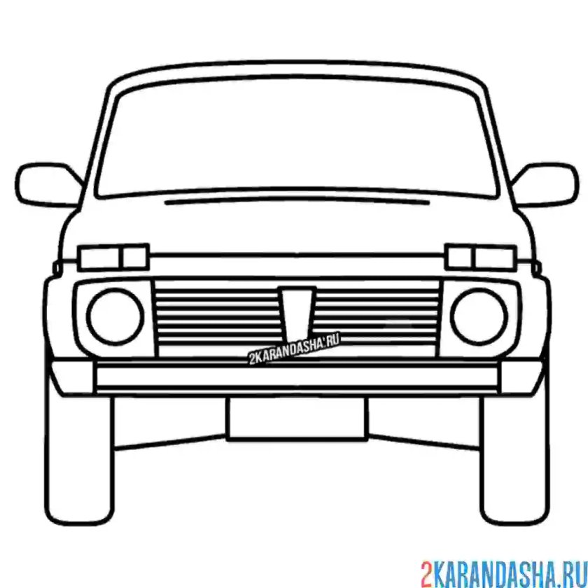 Лада Нива раскраска