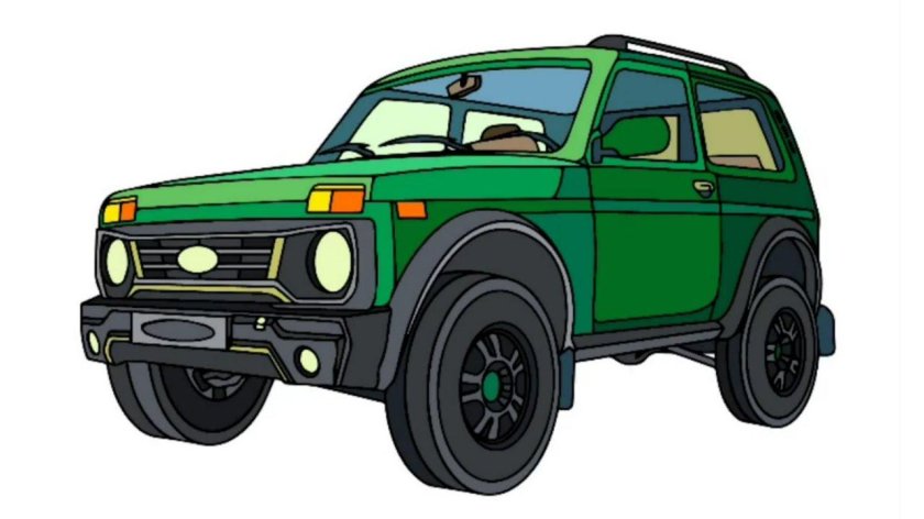 Нива Шевроле 4х4 рисунок
