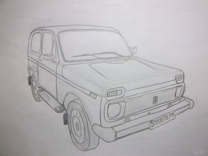 Нива Шевроле 4х4 рисунок