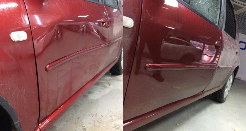 Рихтовка двери автомобиля