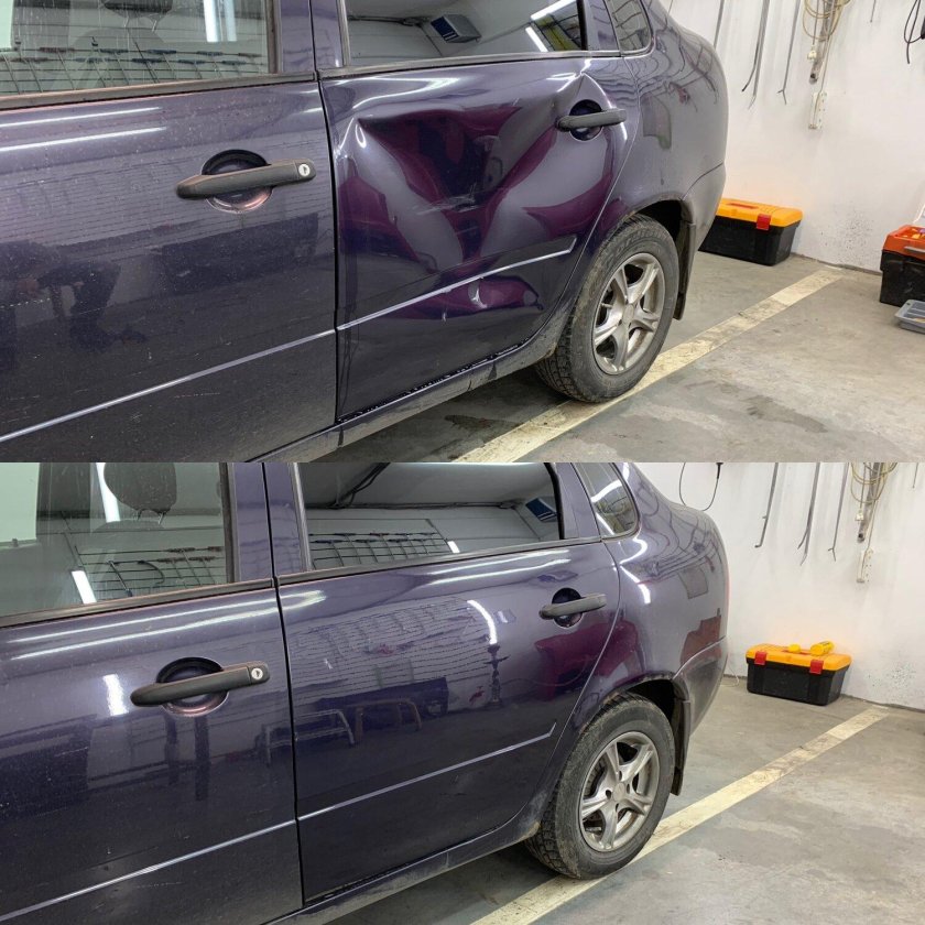 Рихтовка двери автомобиля