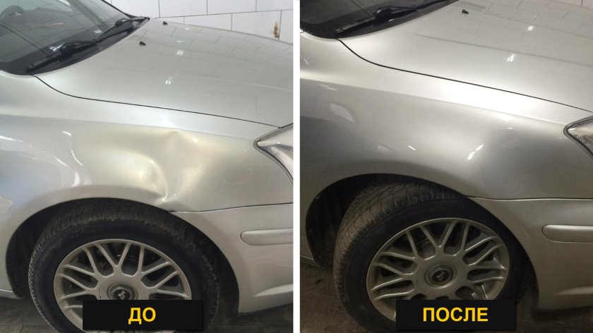 Вмятина на автомобиле