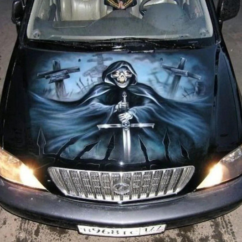 Аэрография на машине