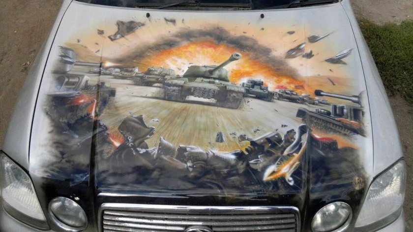 Аэрография на капот