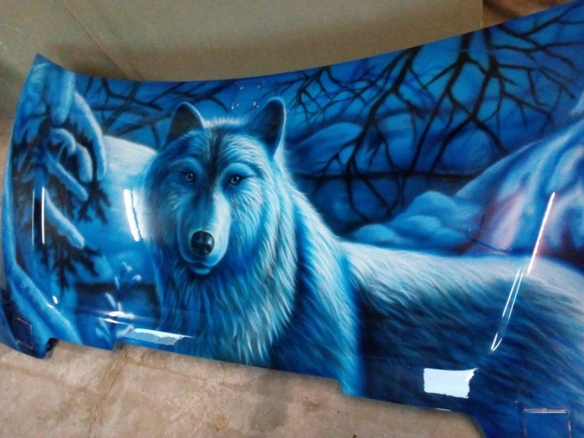 Аэрография волк