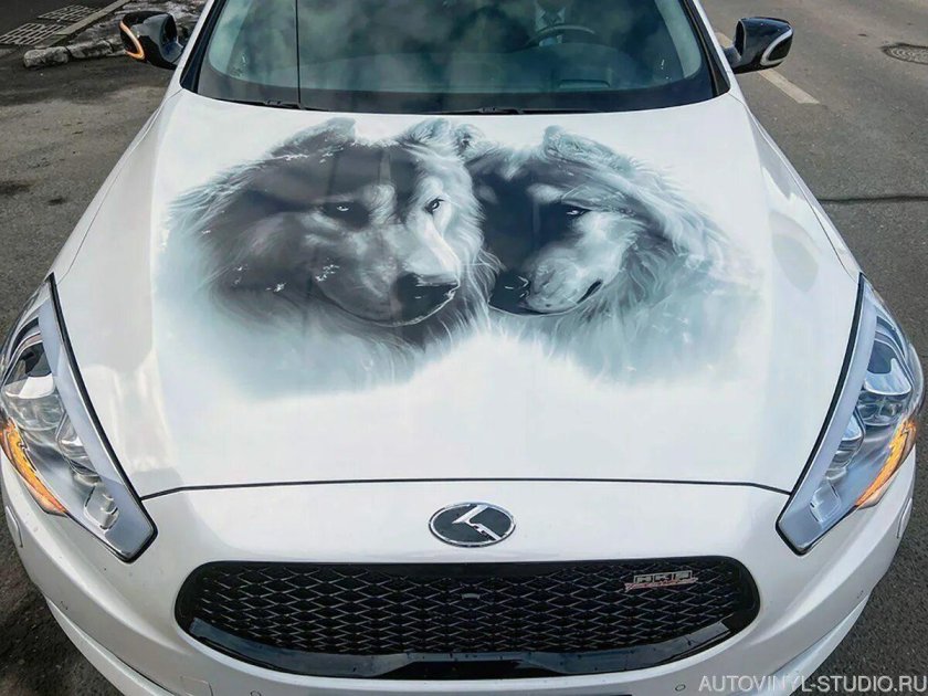 Рисунок на прозрачной пленке на авто