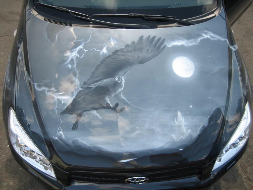 Аэрография на машине