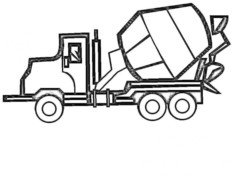 Бетона мешалка раскраска