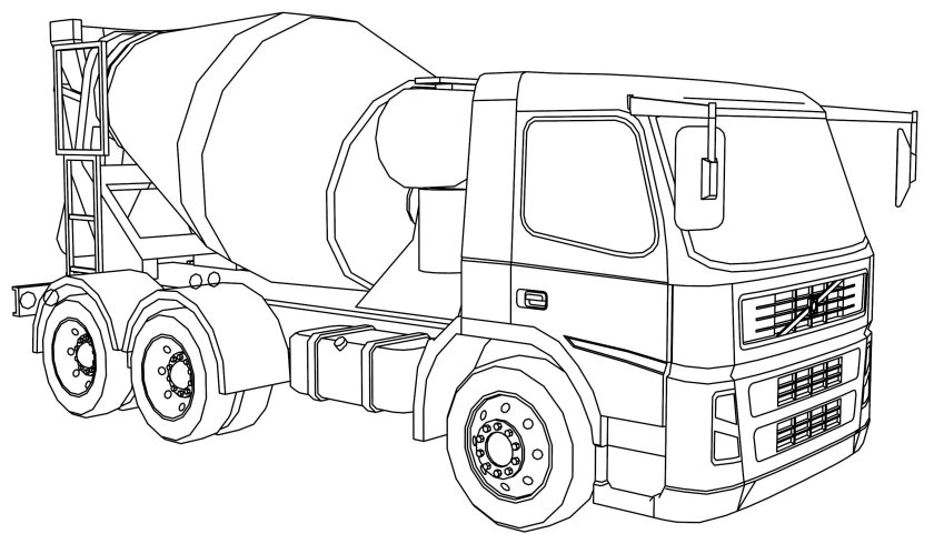 Самосвал КАМАЗ 6520 раскраска