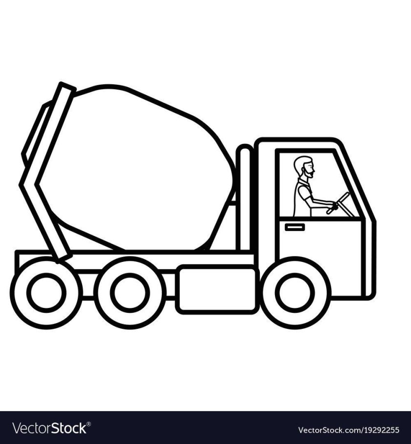 Бетона мешалка раскраска